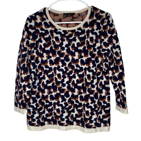 Ann‎ Taylor Wool Blend Animal Print Sweater: medium office attire - Picture 1 of 7